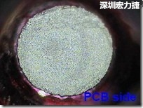紅墨水染紅測試分析-PCB面，允收