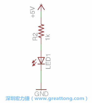 如圖所示放置一個開關(guān)（switch）、10K電阻器（10k resistor）和0.1μF的電容（0.1μF capacitor），并把開關(guān)的一端連到接地端上。