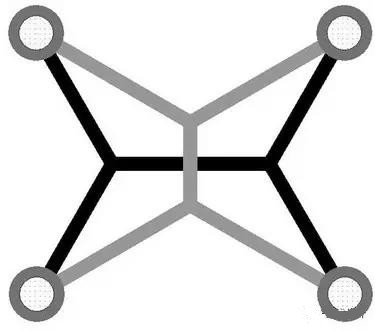 灰色Steiner樹不是最優(yōu)的，但黑色Steiner樹是最優(yōu)的。